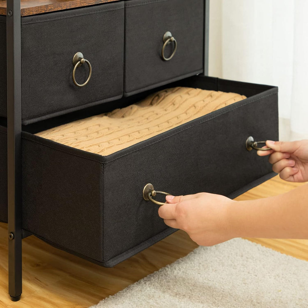 3 Drawer Steel Frame Storage Tower with Open Shelve Y1268
