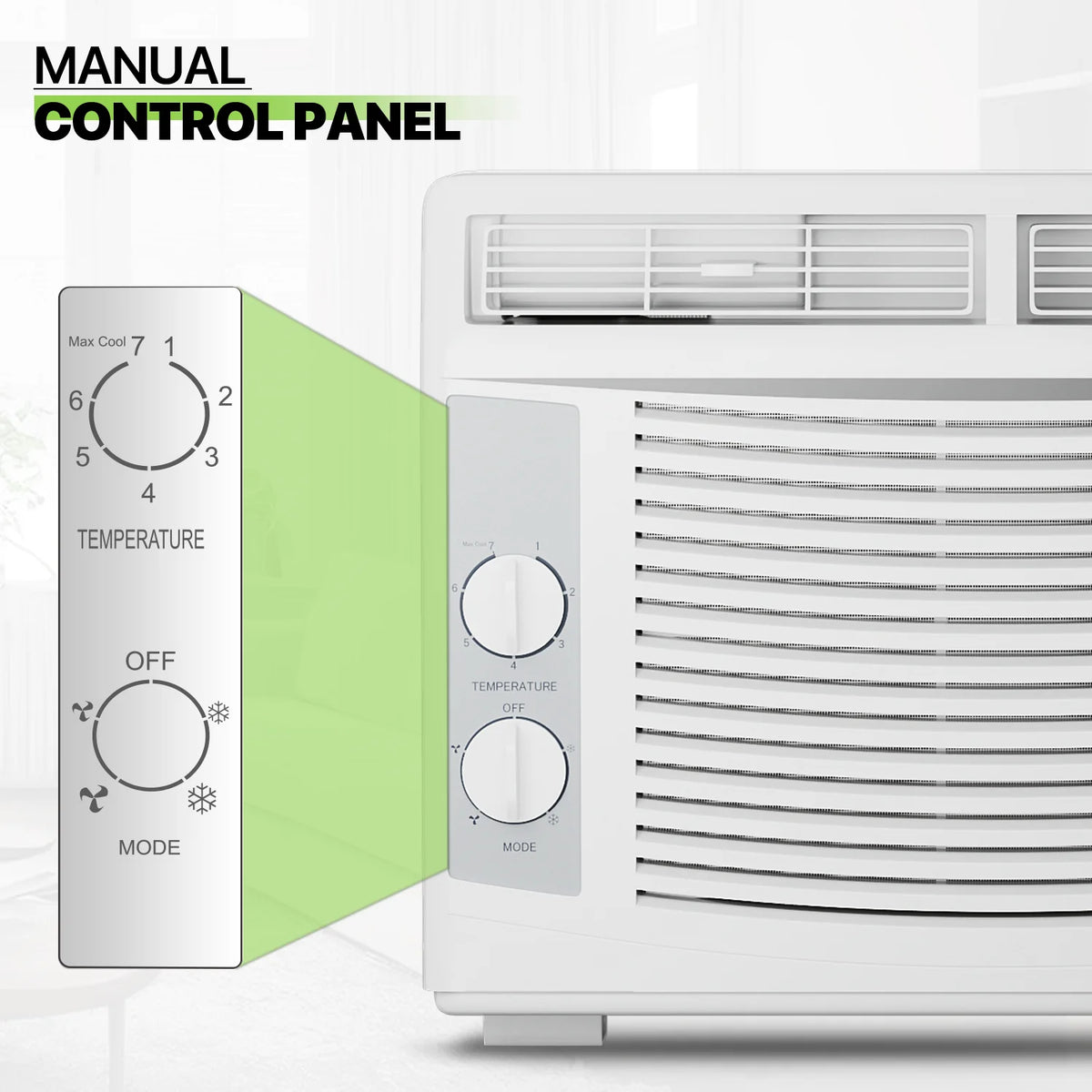 5,000 BTU 115V Window Air Conditioner with Multi-Speed Fan, White X6908