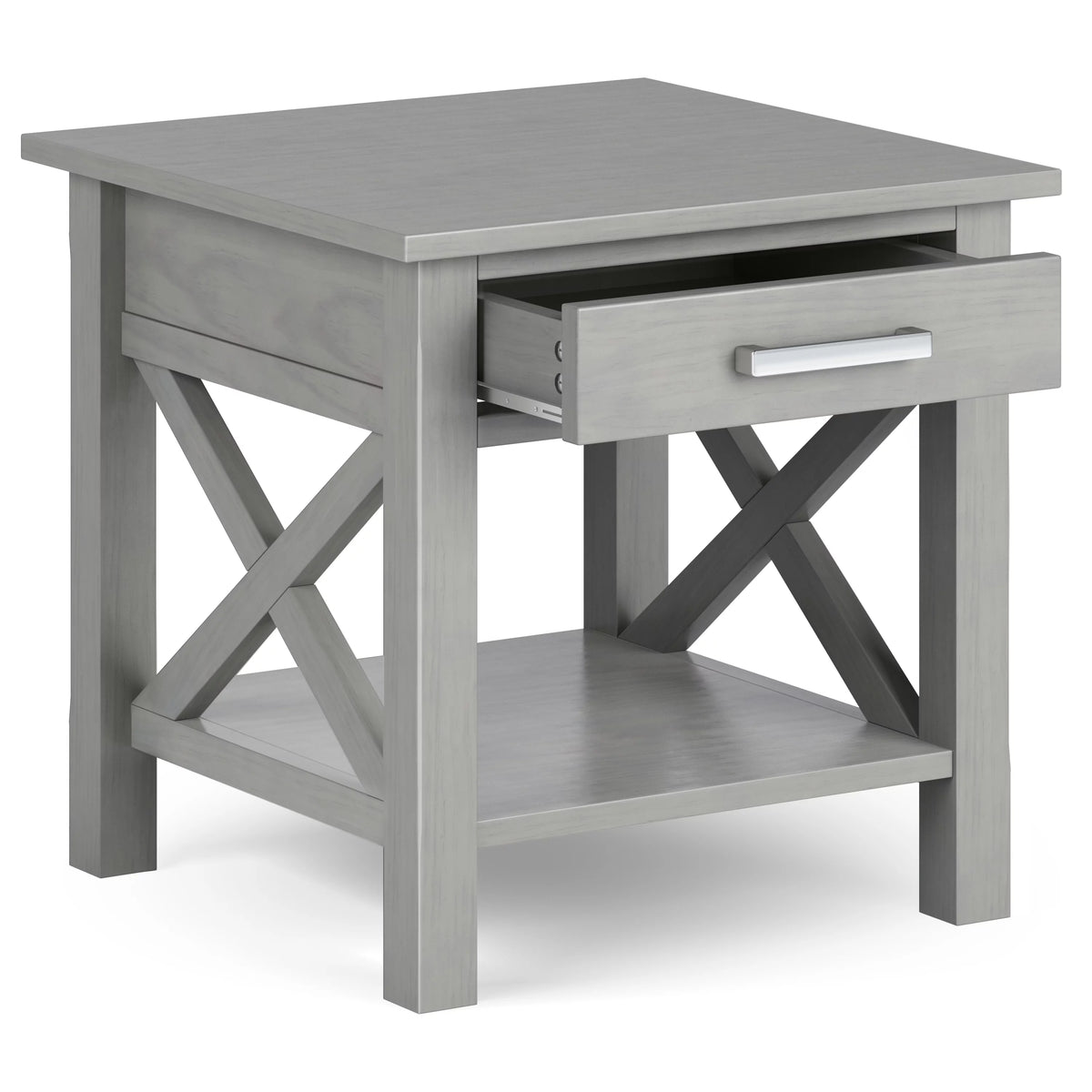 Fog Gray Square End Side Table E463662