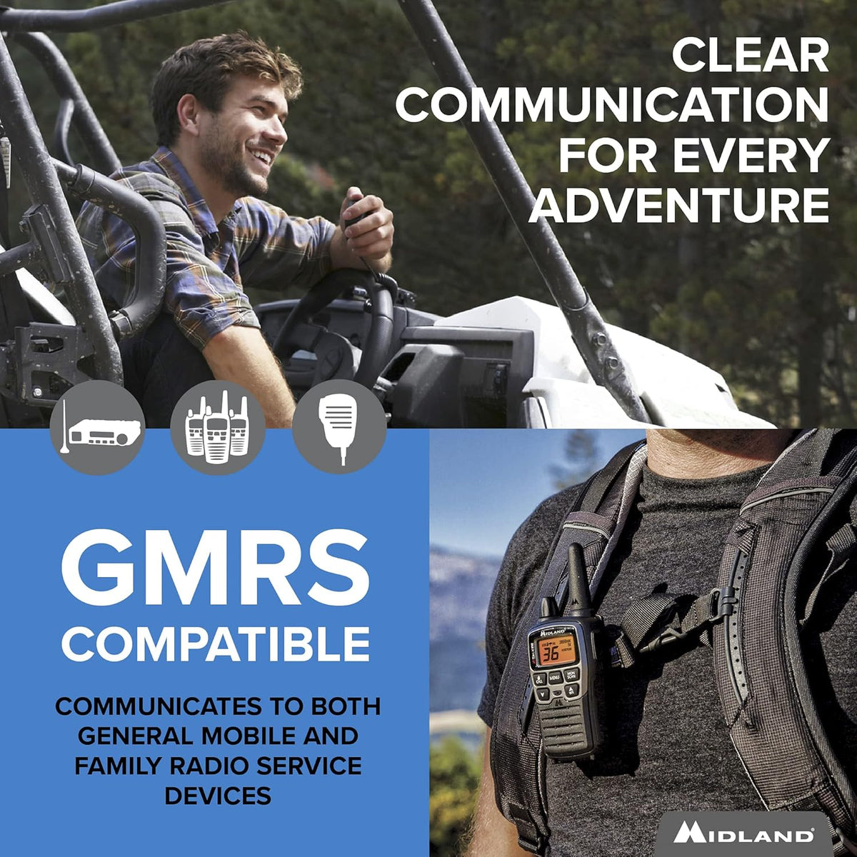 15 Watt GMRS Two-Way Radio with Magnetic Mount Antenna D91196