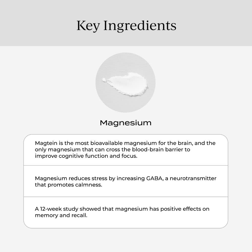 Liposomal Magnesium L-Threonate & DHA Vegan Omega 3 Bundle, Magnesium Supplement S9904