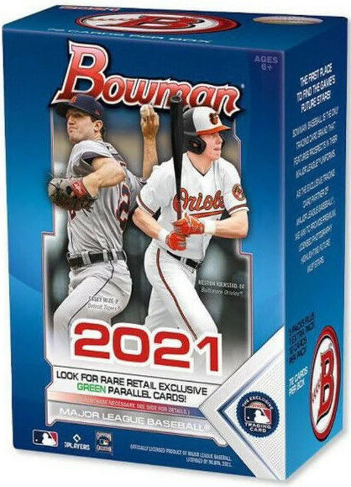 2021 Bowman Baseball Trading Cards Blaster Box 72 Cards E136