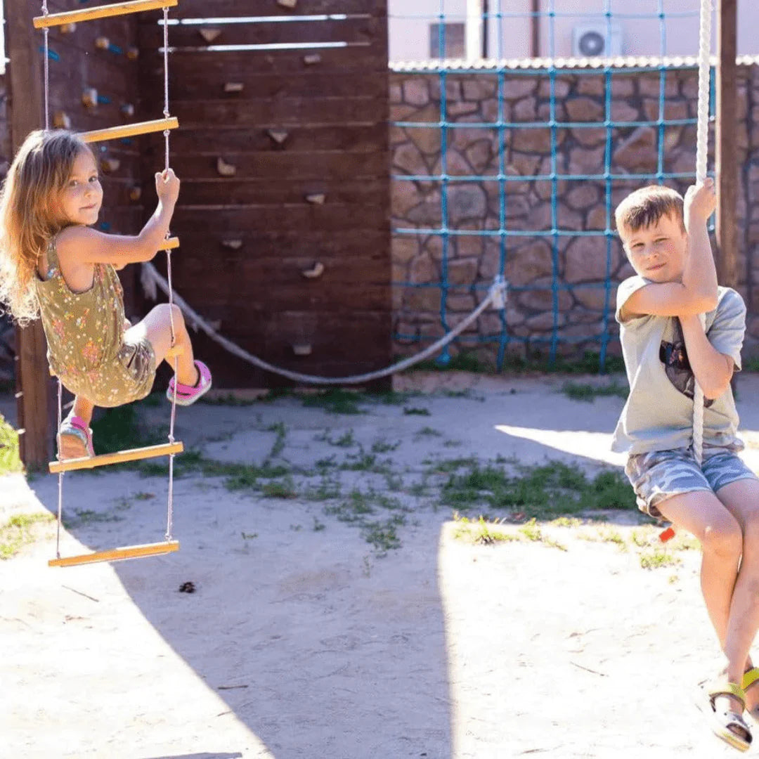 2-in-1 Rope Swing and Ladder Set for Kids Z8612