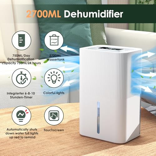 Portable Home Dehumidifier 91 OZ Tank White F130