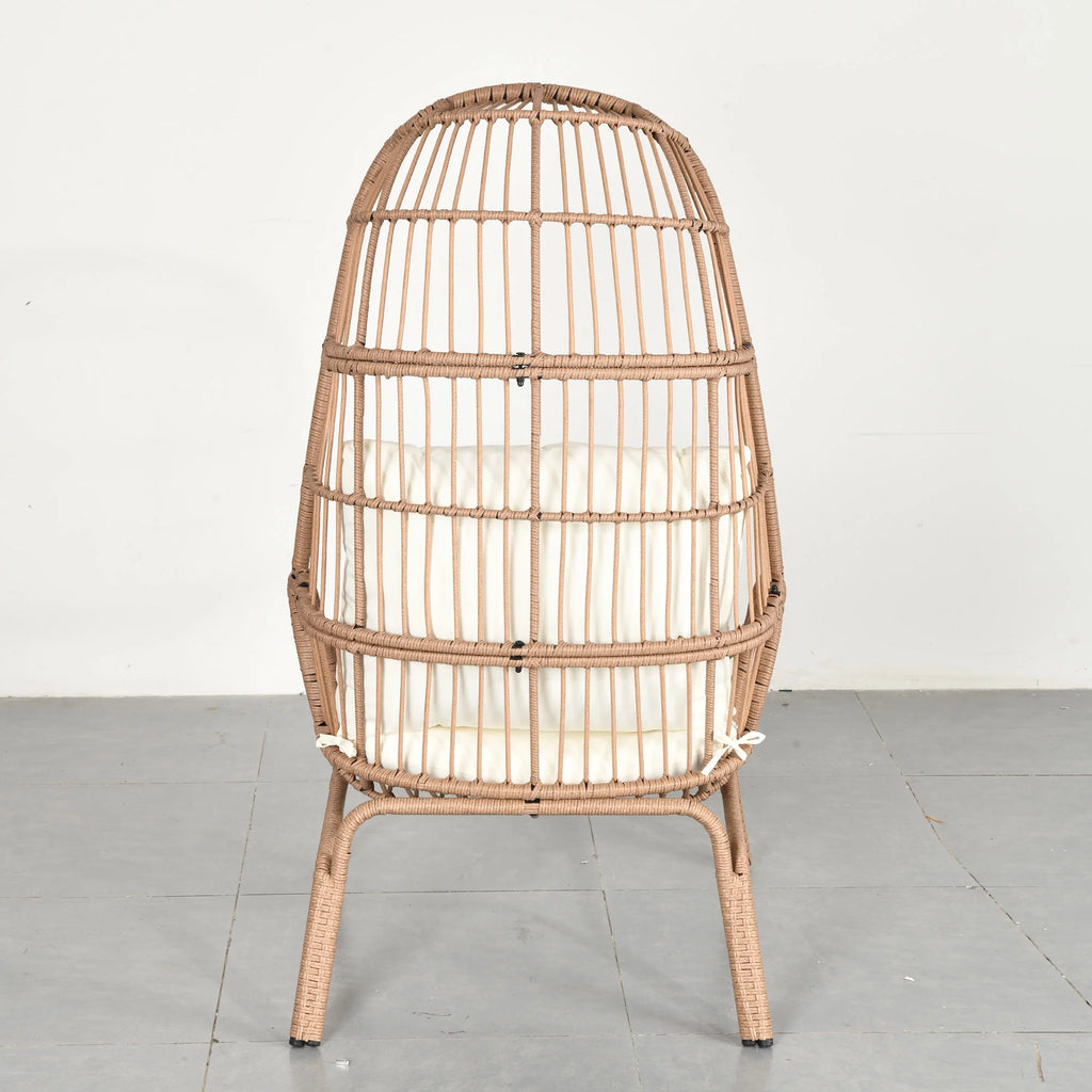 Oversized Wicker Egg Chair with Steel Frame G694990