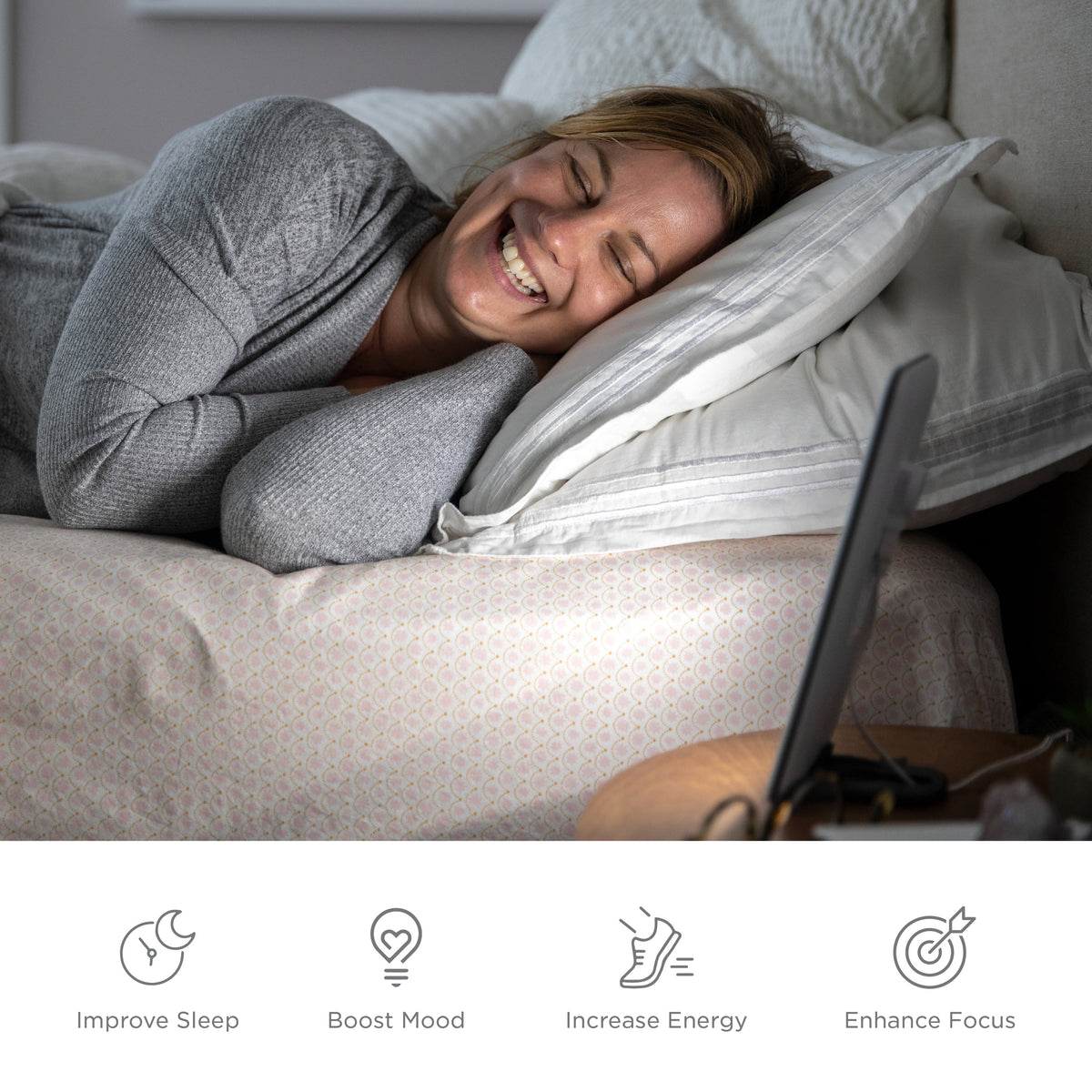 UV-Free LED Therapy Lamp with 10,000 Lux D312