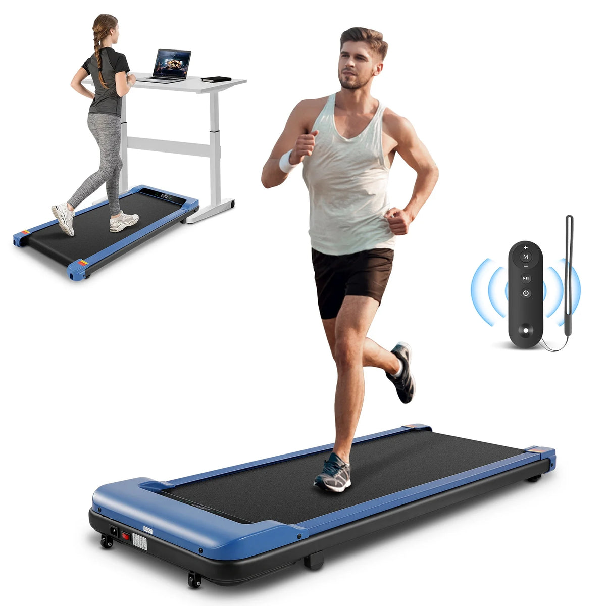 2.5HP Under Desk Treadmill with LED Display Wireless Remote Control T55128