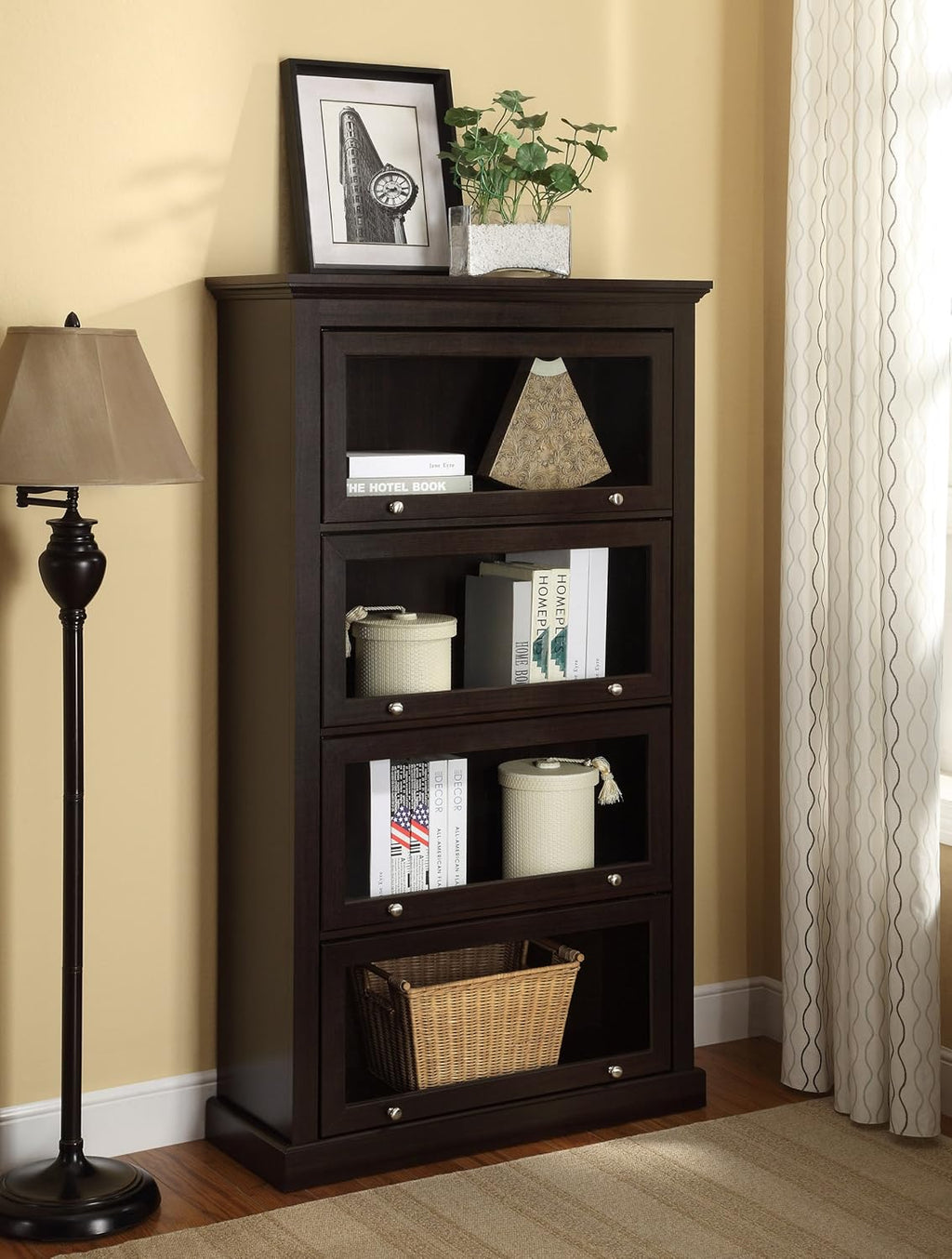 Espresso 4 Shelf Barrister Bookcase K1151