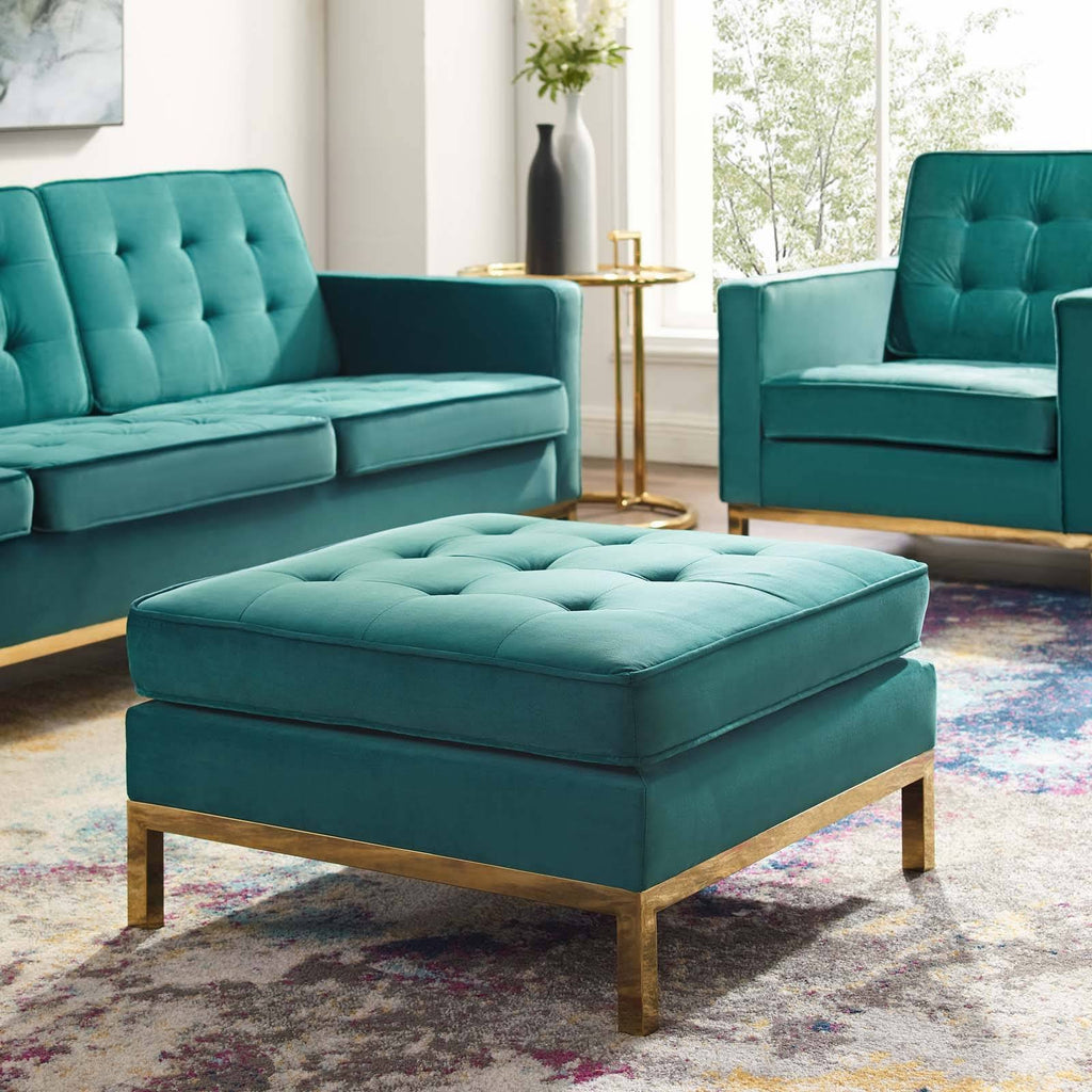 Velvet Ottoman E847