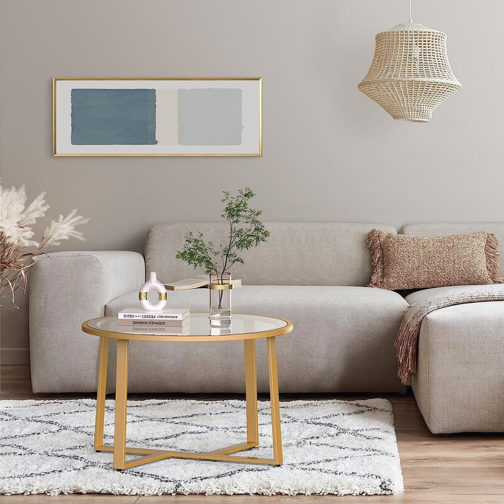 Round Glass Coffee Table H2448