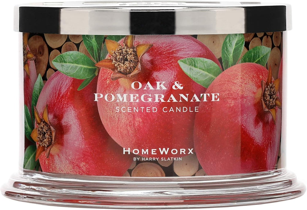 4 Wick Candle, 18 oz, Oak & Pomegranate E925492