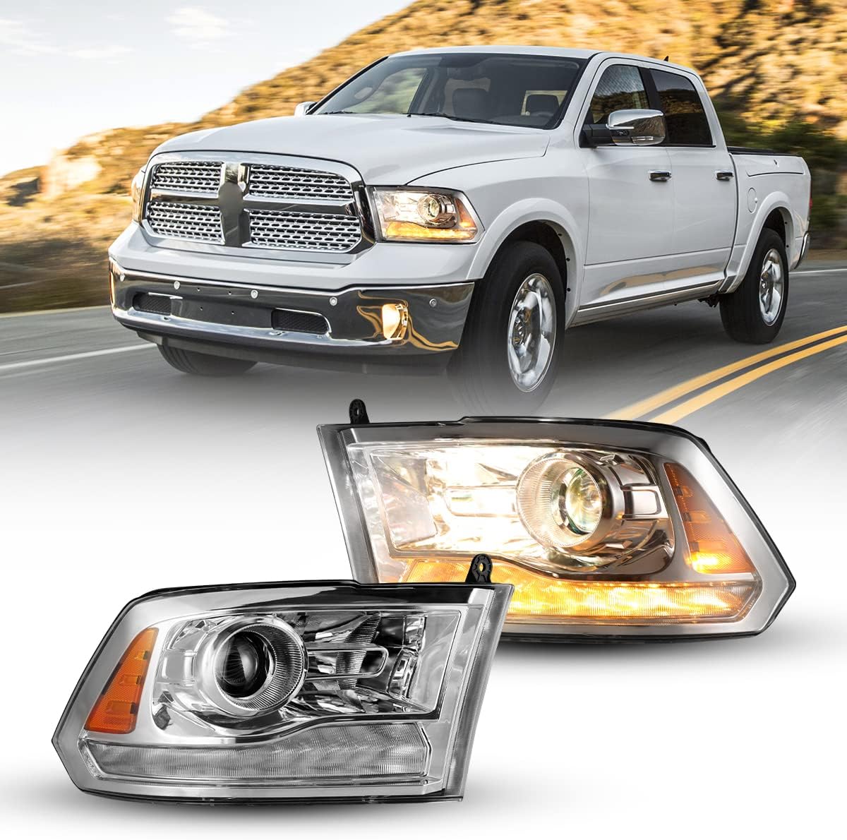 Black Housing Smoked Lens LED HID Headlight Assembly L8254