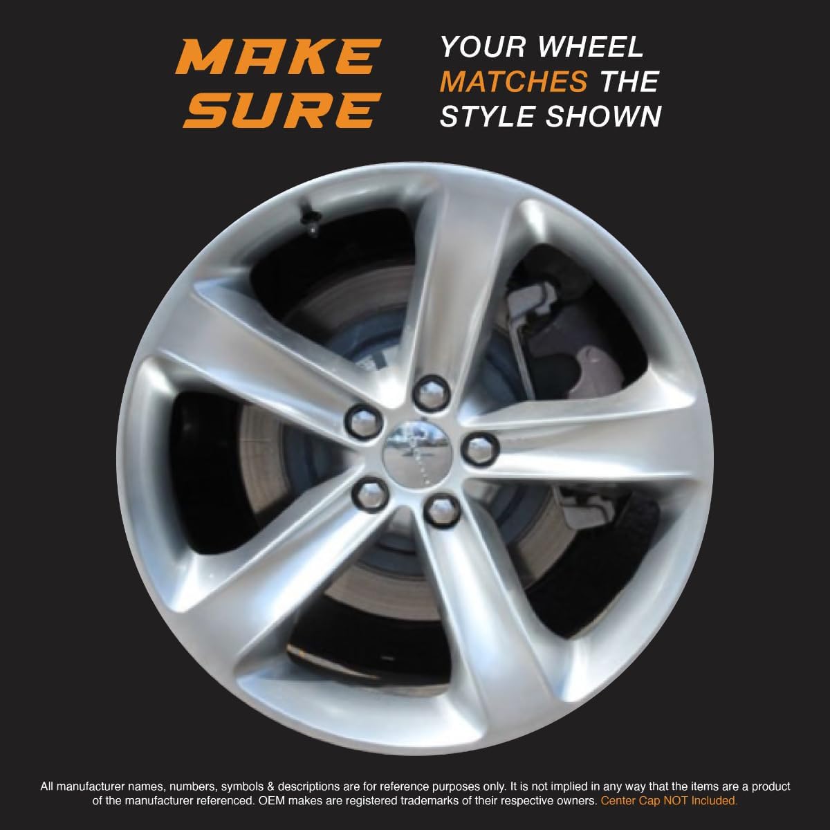20" Gloss Black Wheel Skin Set ABS Plastic B5764
