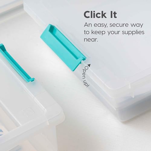 6 Qt. Clear Plastic Storage Bins with Lids, 4 Pack T762