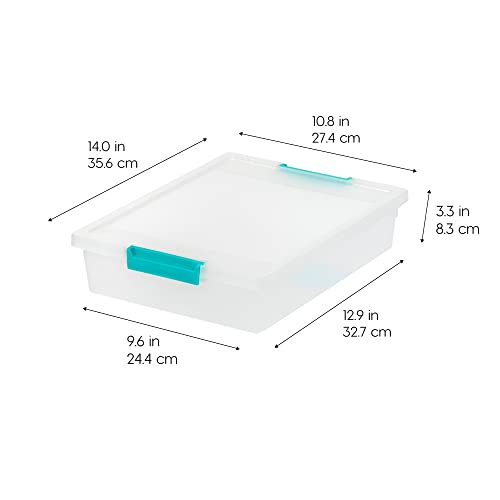 6 Qt. Clear Plastic Storage Bins with Lids, 4 Pack T762