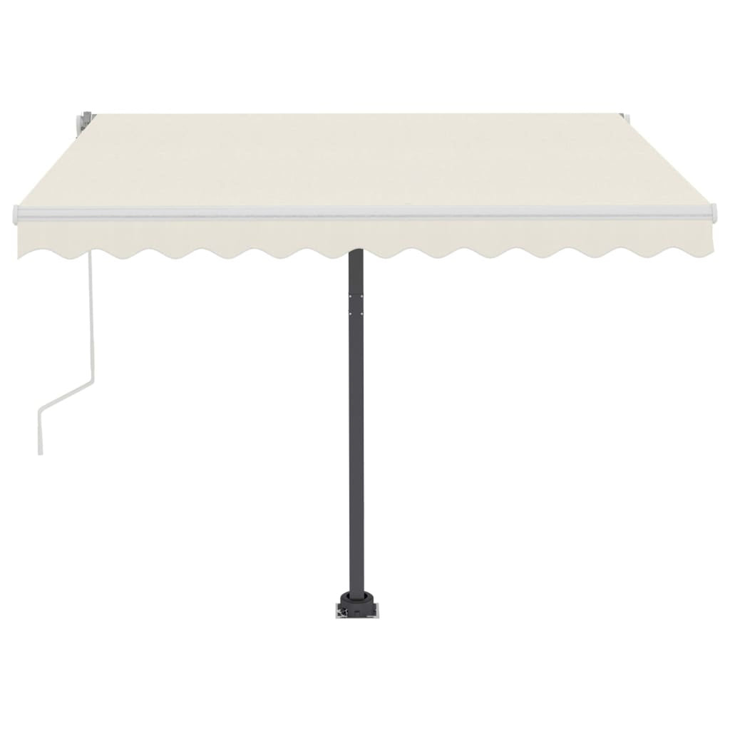 Cream Retractable Awning with LED X526504