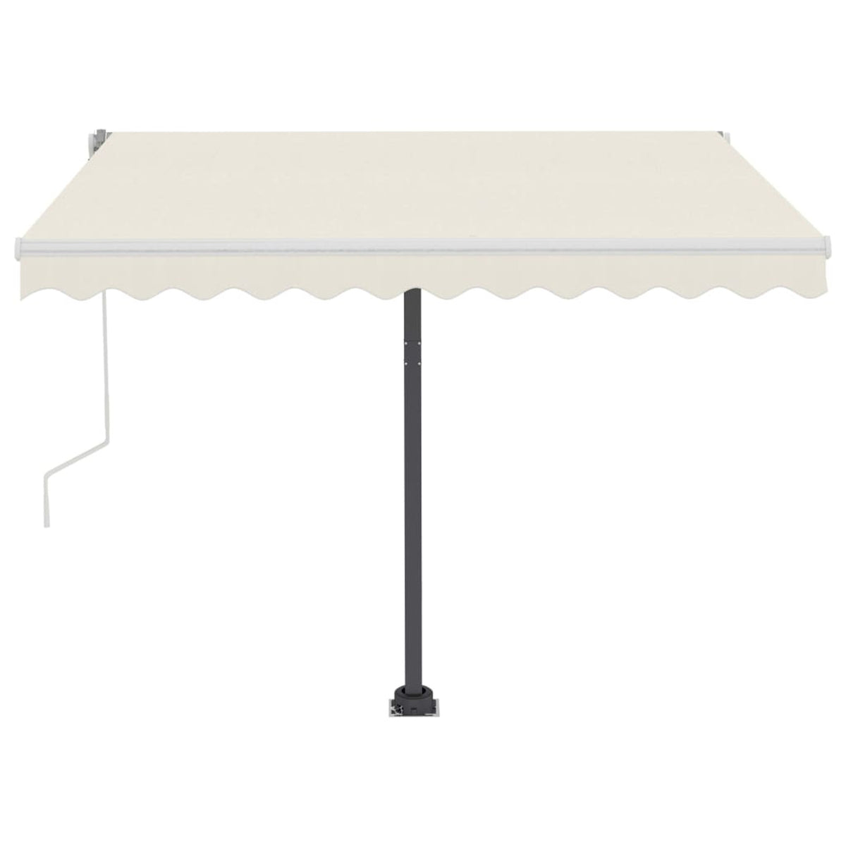 Cream Retractable Awning with LED X526504
