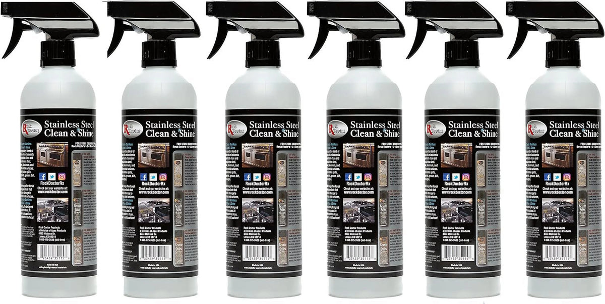 Stainless Steel Cleaner and Protectant 24 oz Spray Bottle Pack of 6 W28093