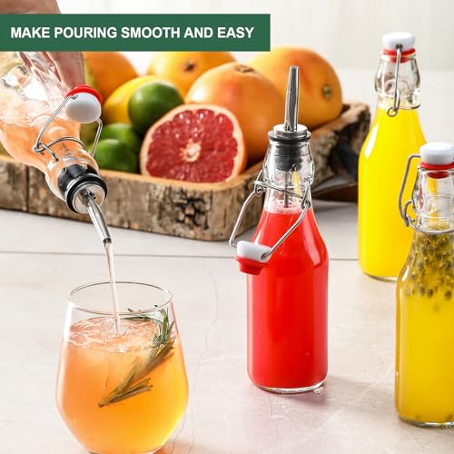 8 Pack 8.5oz Flip Top Glass Bottles T627455