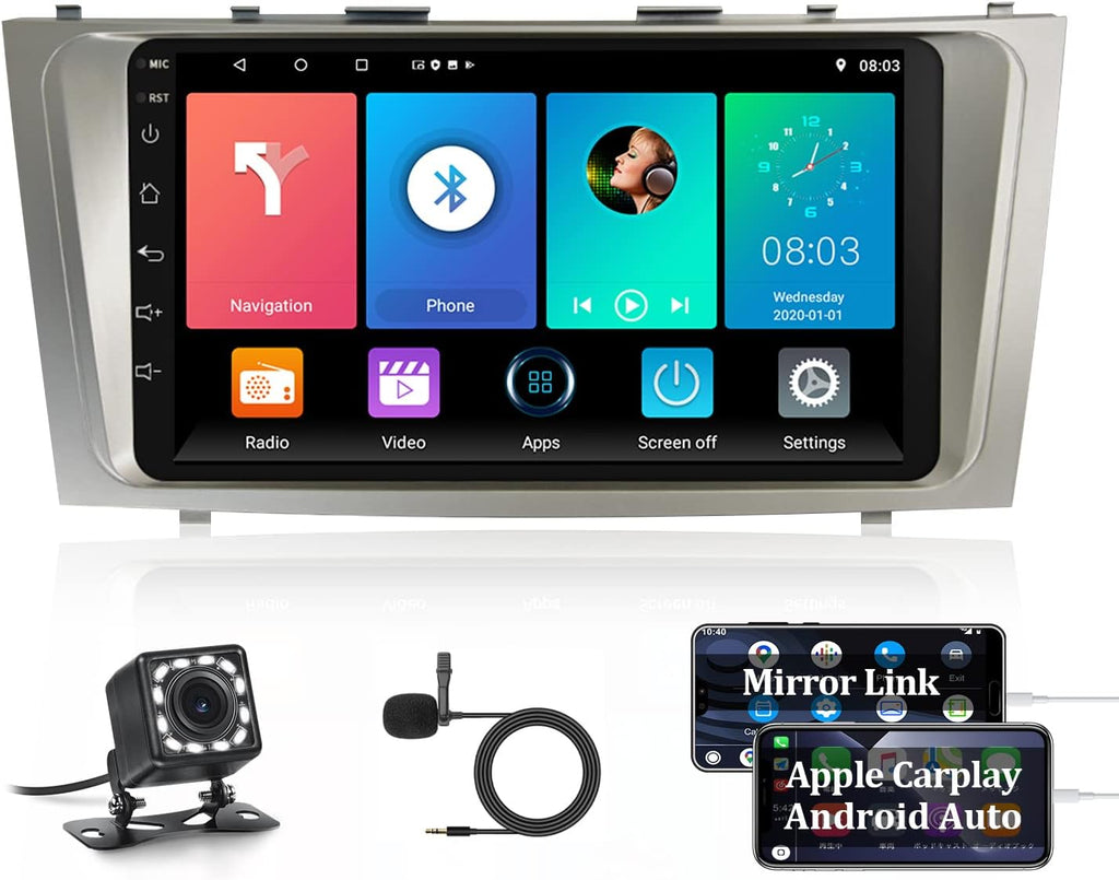 10.1 inch Android Car Radio Stereo Touchscreen with Bluetooth WiFi Backup Camera Microphone N20104