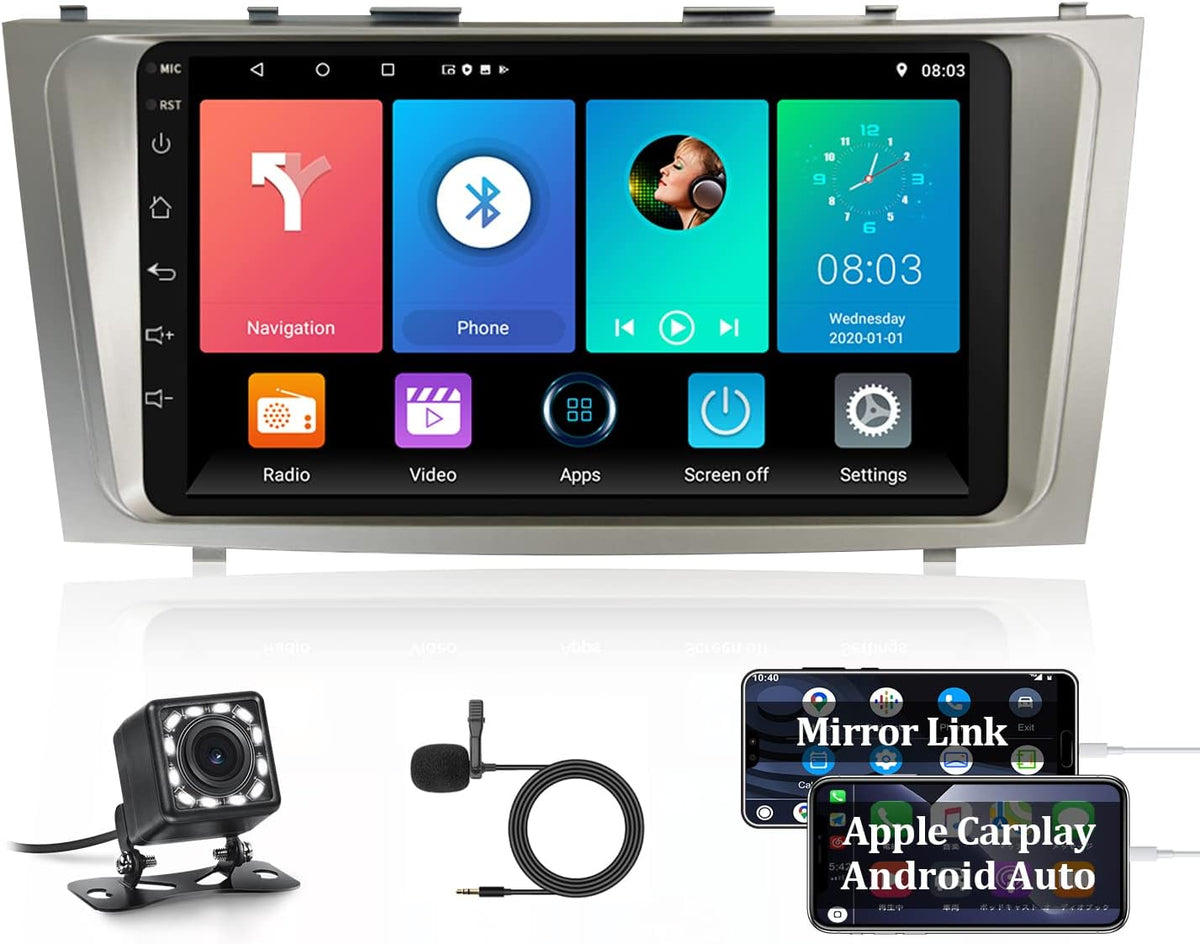 10.1 inch Android Car Radio Stereo Touchscreen with Bluetooth WiFi Backup Camera Microphone N20104