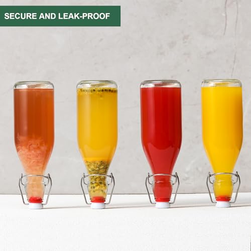 8 Pack 8.5oz Flip Top Glass Bottles T627455
