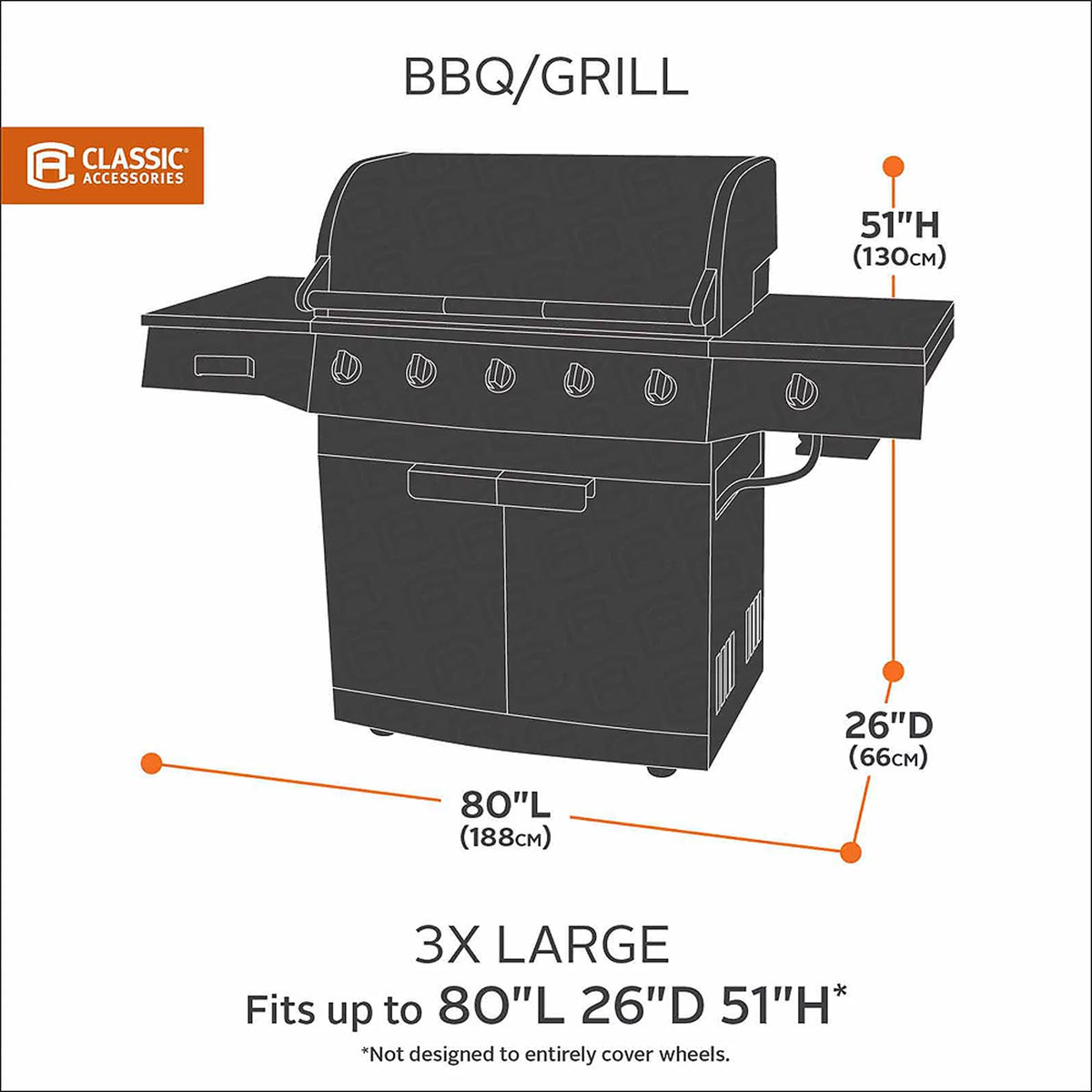 Water-Resistant 80 Inch BBQ Grill Cover W3250