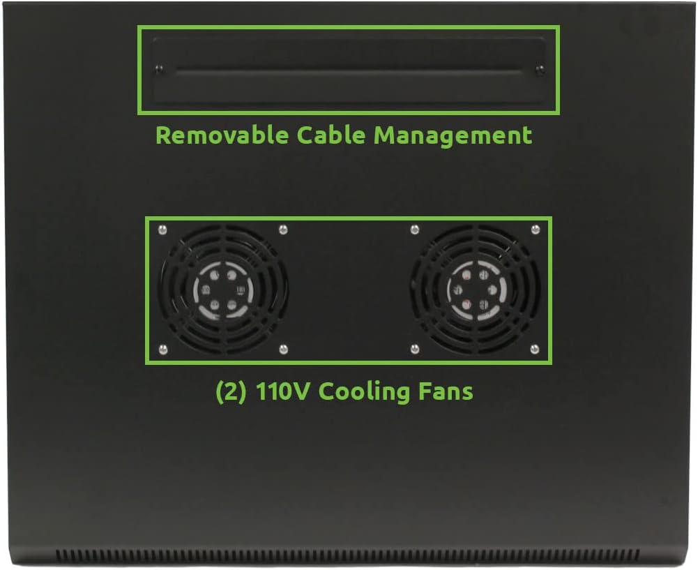 12U Wall Mount Server Cabinet Rack Enclosure with Glass Door Lock P3588