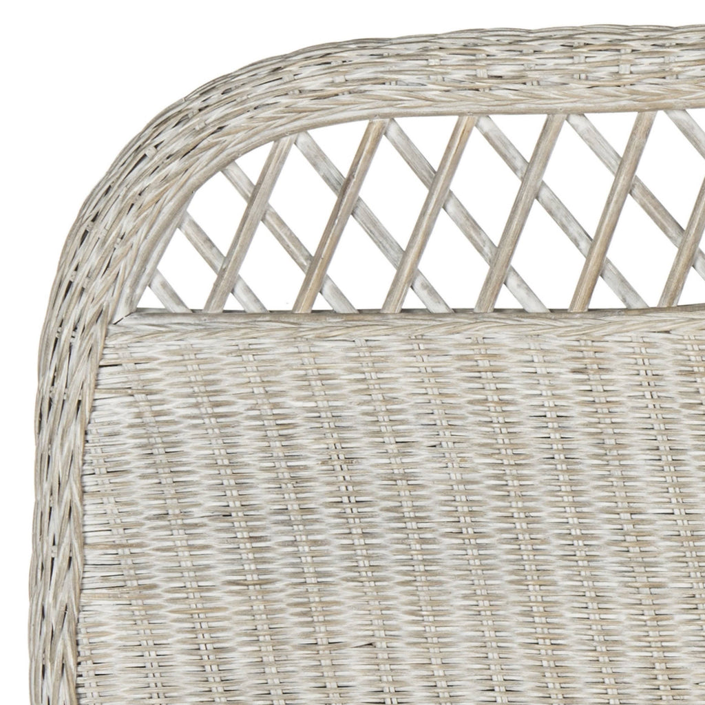Antique Grey Rattan Full Headboard H19201