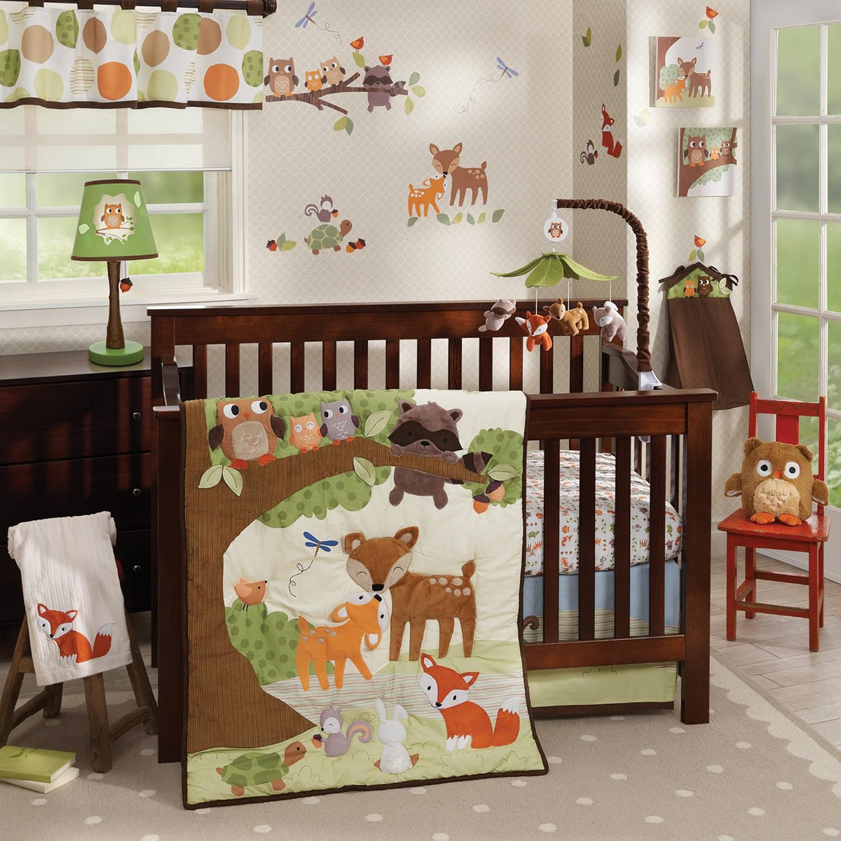 Multicolor Forest Animals Musical Baby Crib Mobile F886598