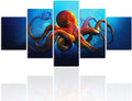 5 Pieces Octopus Canvas Wall Art Print K489