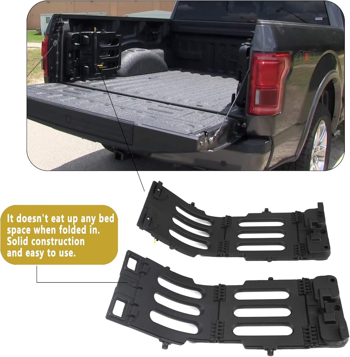 Black Stowable Tailgate Bed Extender Kit G83901