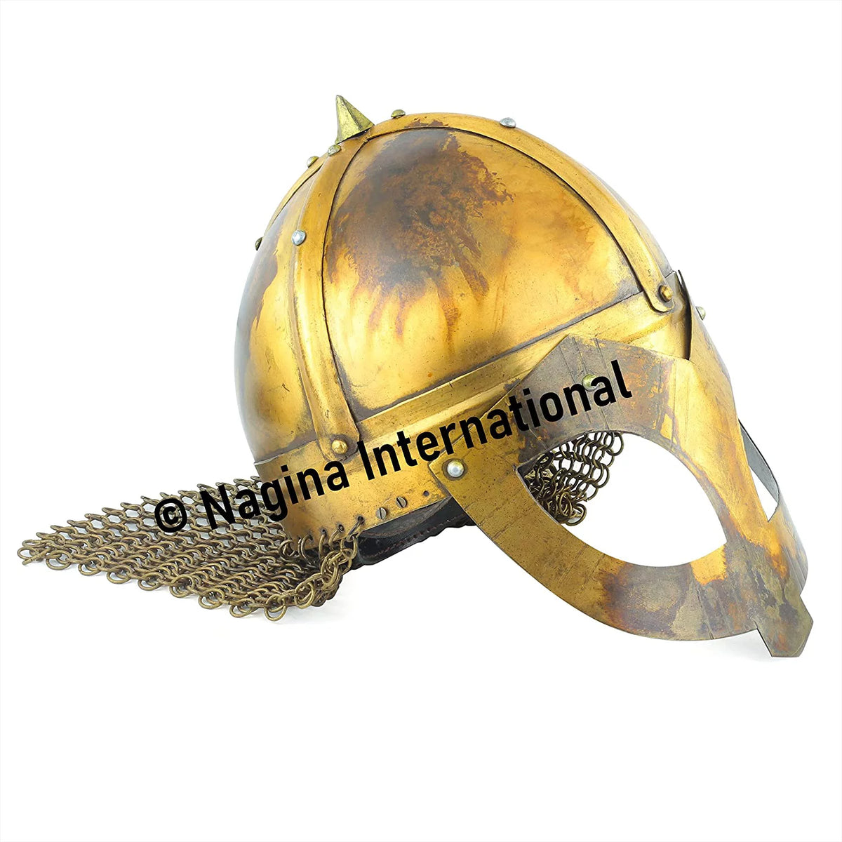 Steel Silver Helmet Chain Mail Armor Helmet G41272
