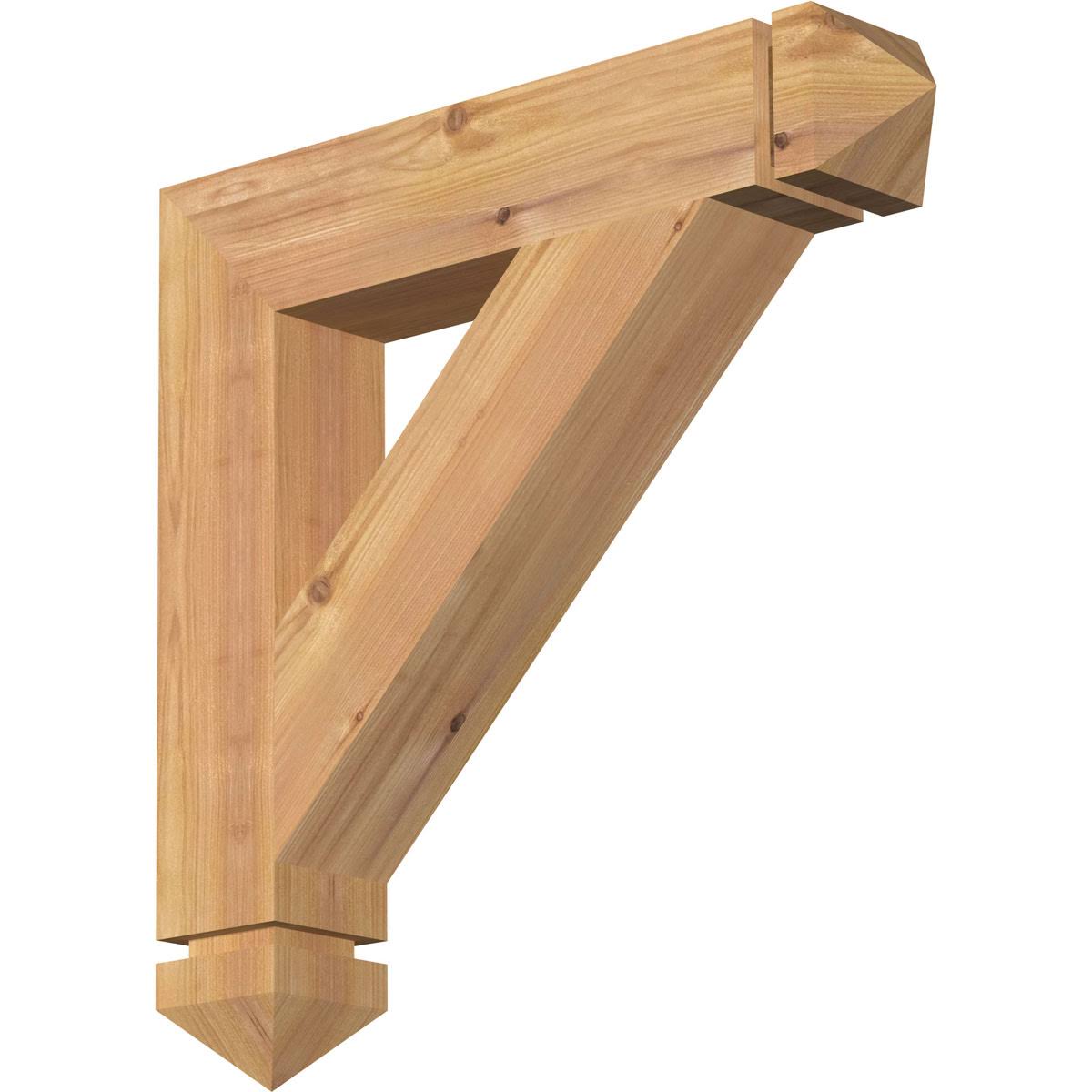 Traditional Arts & Crafts Smooth Bracket, Western Red Cedar U426