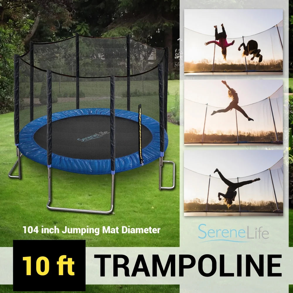 10 ft. Outdoor Trampoline with Safety Net Cage Y141