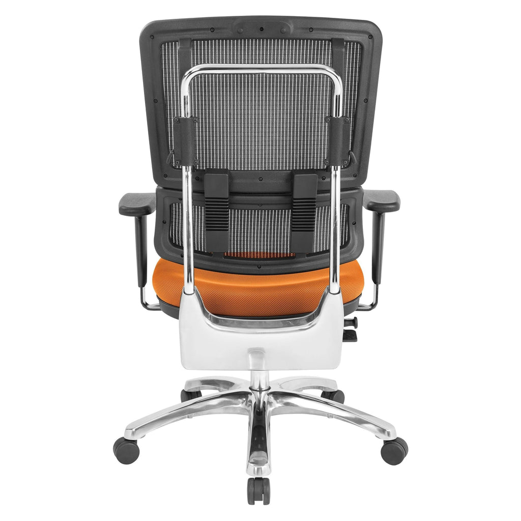 Olive Black Mesh Back Fabric Seat Chrome Base Chair P4216