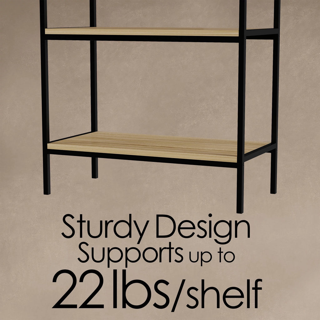 5-Tier Gray Bookshelf E974