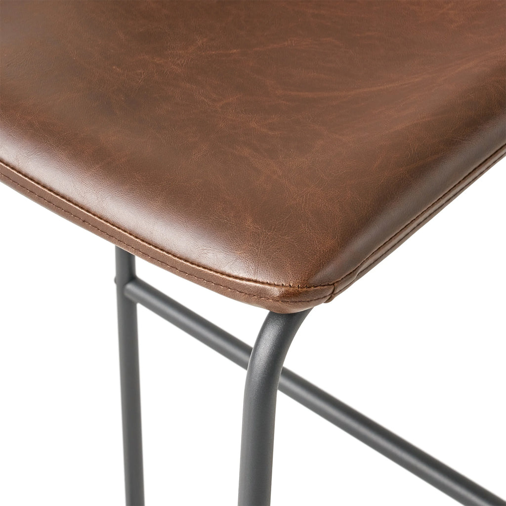 Vintage Brown Bar Stool L692