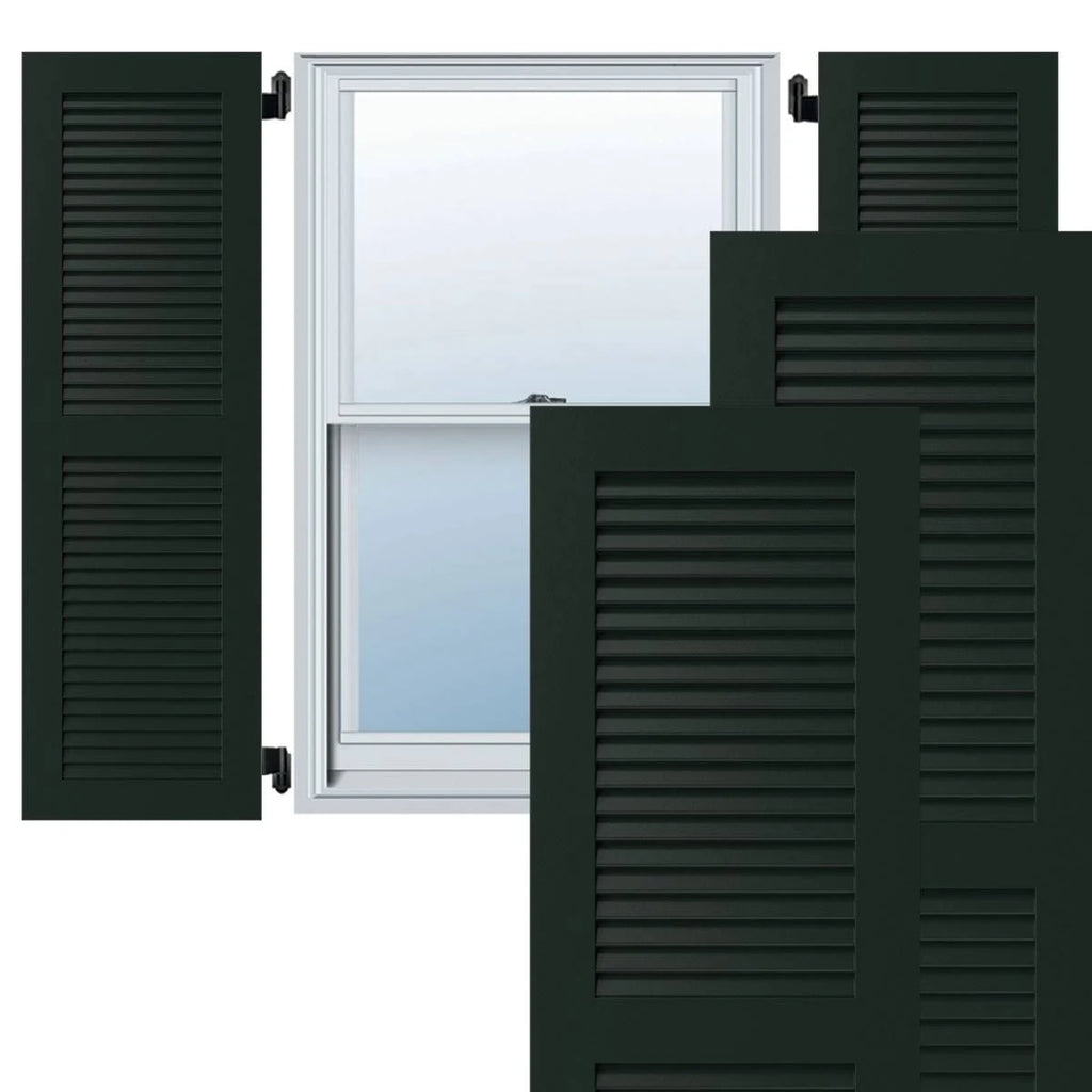 18x22W x 35x22H Exterior Composite Louvered Shutters (Per Pair) D281