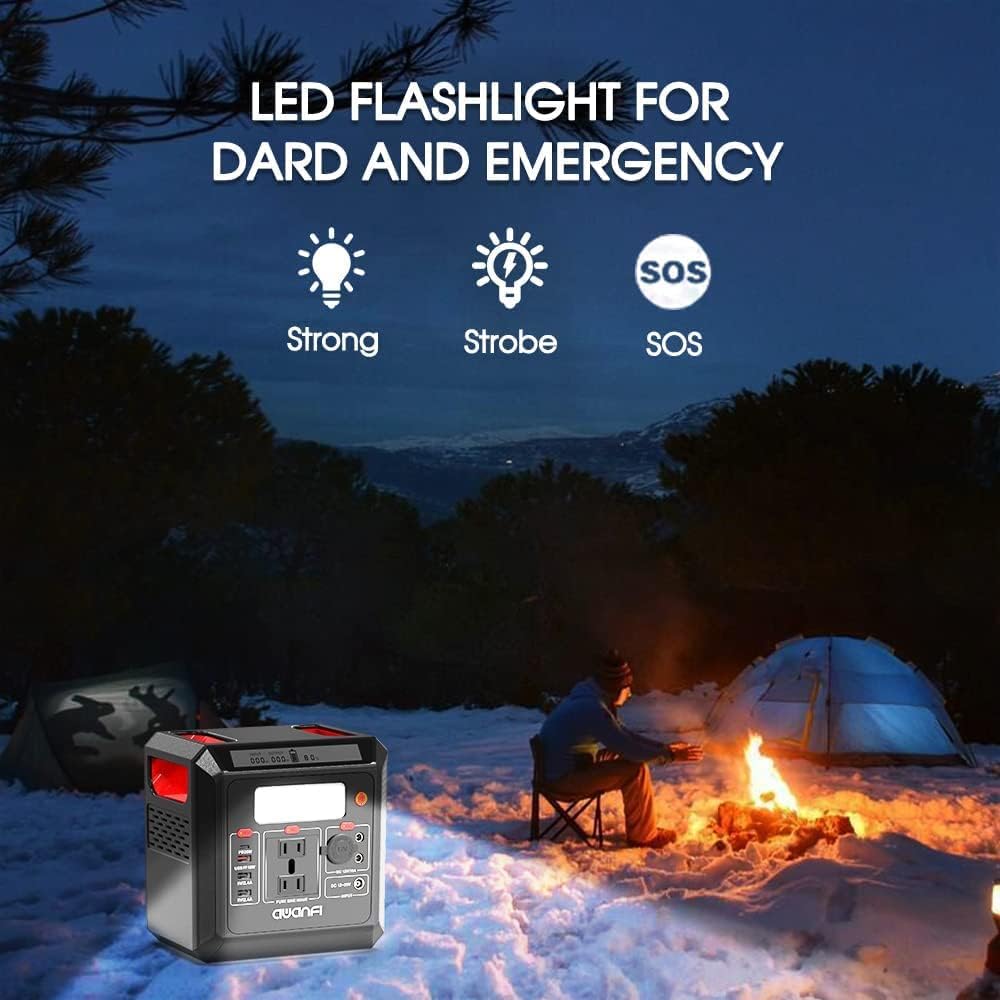 300W Portable Power Station 300Wh Solar Powered Generator with 110V AC Outlet P563509