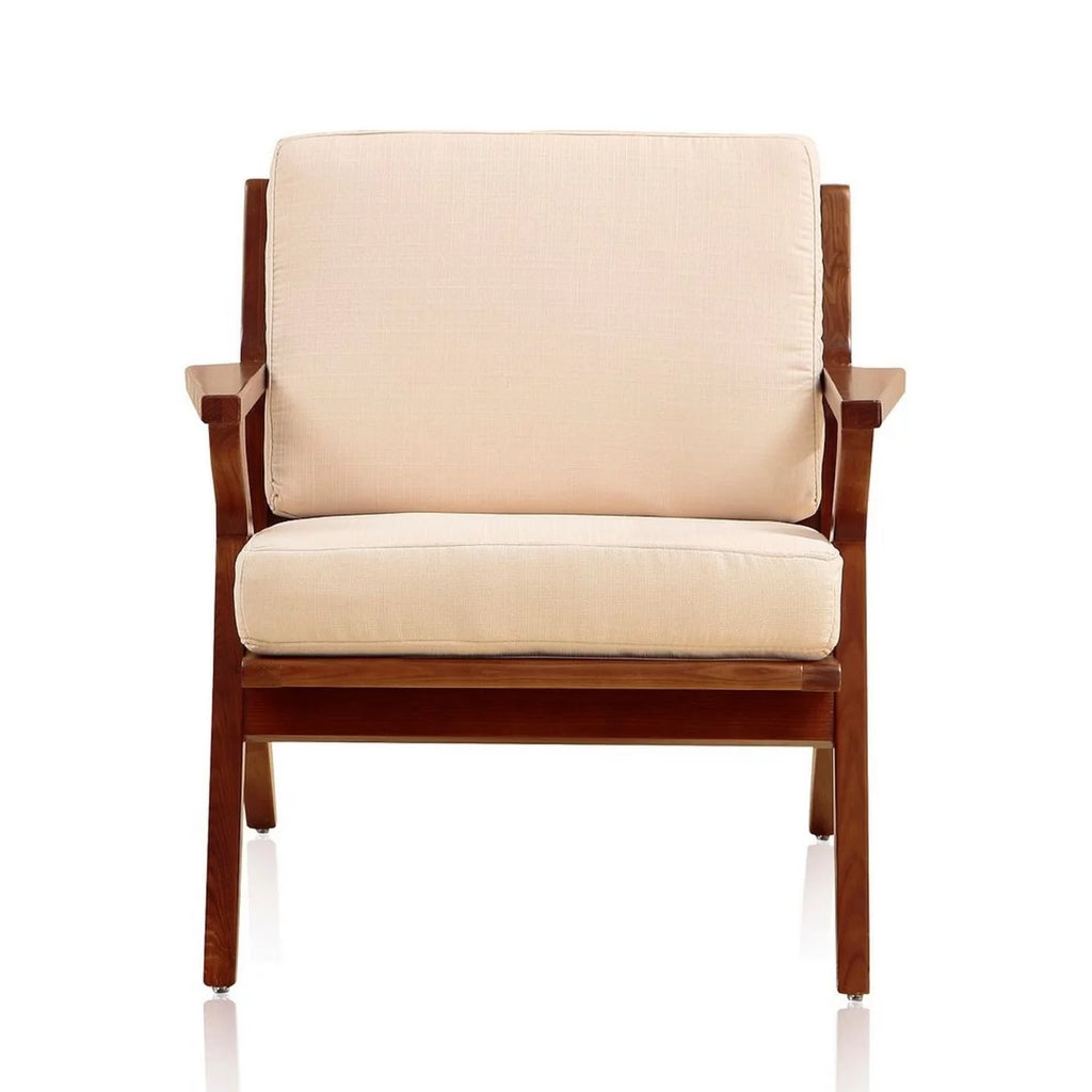 Cream and Amber Twill Weave Accent Chair P226