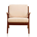 Cream and Amber Twill Weave Accent Chair P226