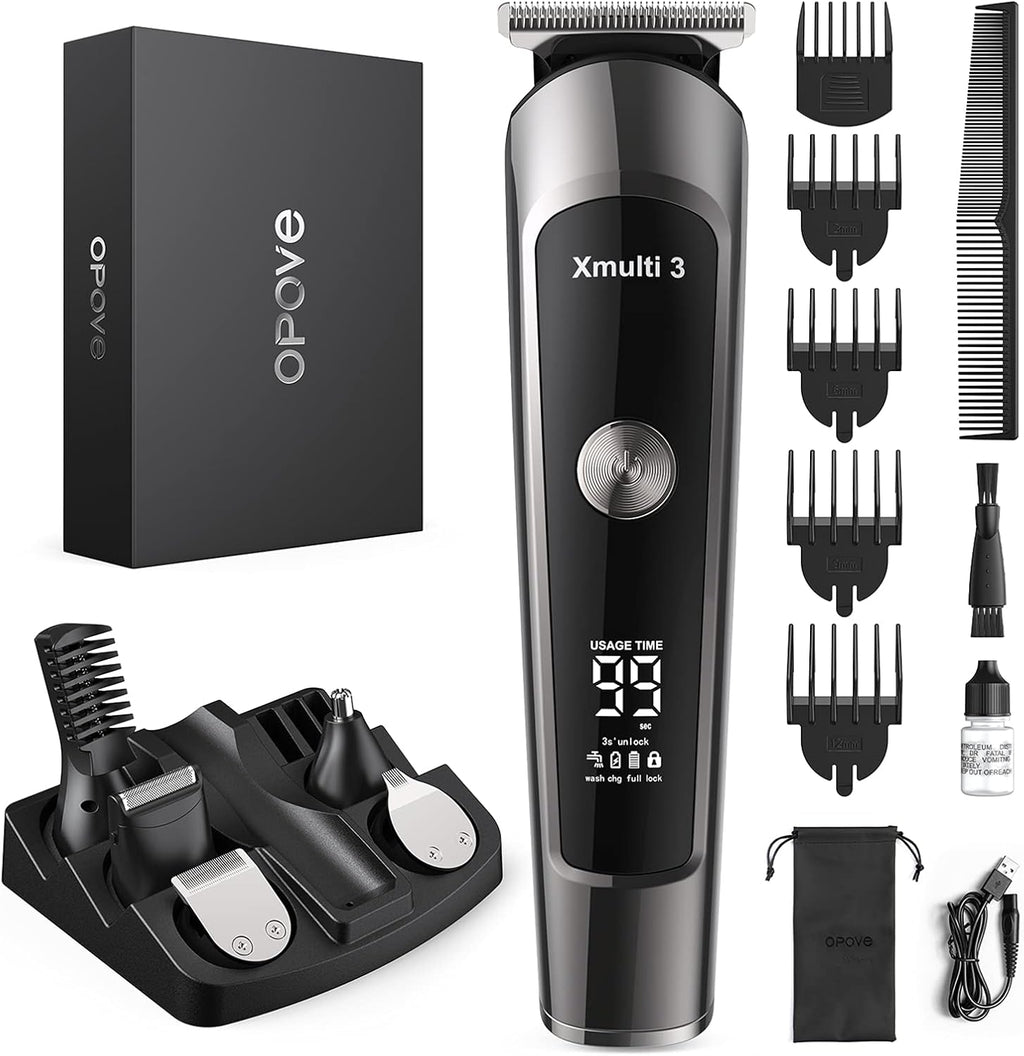 Electric Beard Trimmer, All-in-1 Multi-Grooming Hair Trimmer Kit, Cordless Clippers with Waterproof Y313808