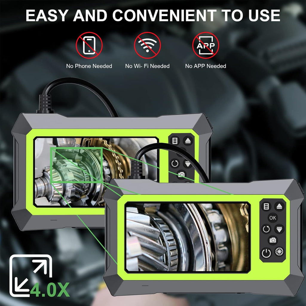 Endoscope Camera with Lights, 1080P HD Borescope Camera 4.3 Inch LCD Screen IP67 Waterproof, 3000mAh Battery, 32GB TF Card R667