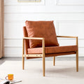 PU Leather Accent Arm Chair with Metal Frame K324103