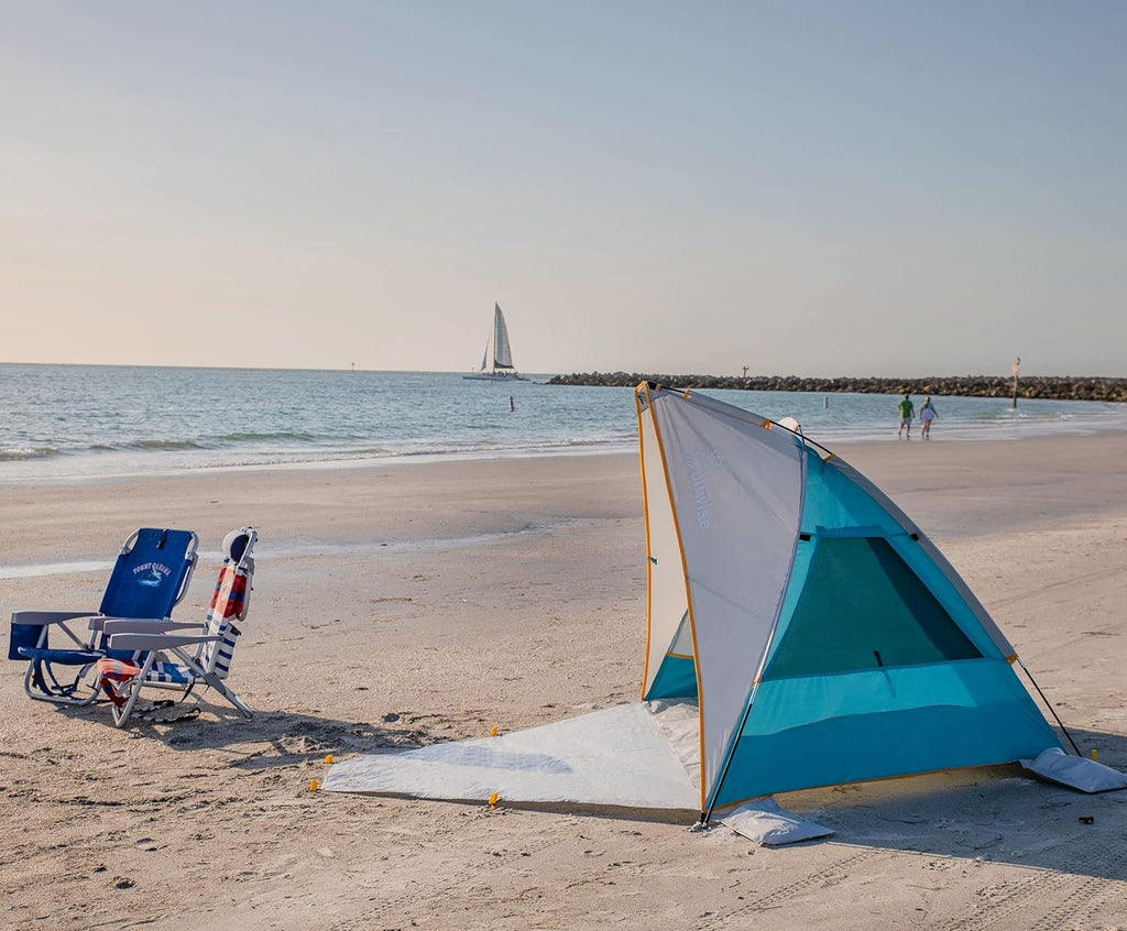 2-3 Person Portable Beach Tent UPF 50+ Sun Shade Canopy X9334