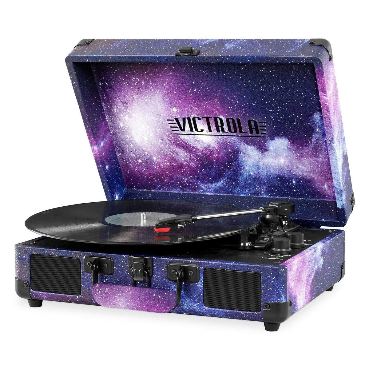 Vintage 3-Speed Bluetooth Suitcase Turntable with Speakers E94152