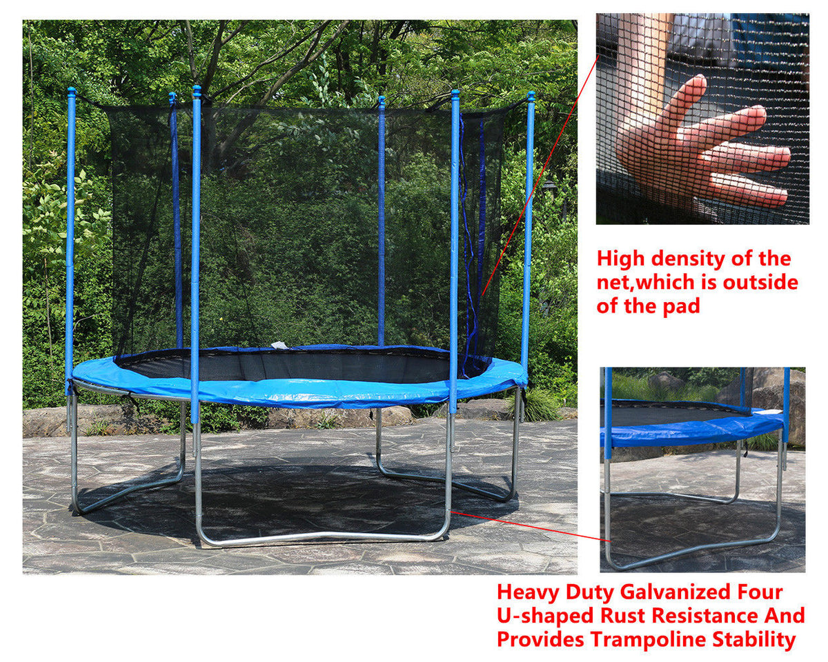 10 FT Trampoline with Safety Enclosure Net U399405