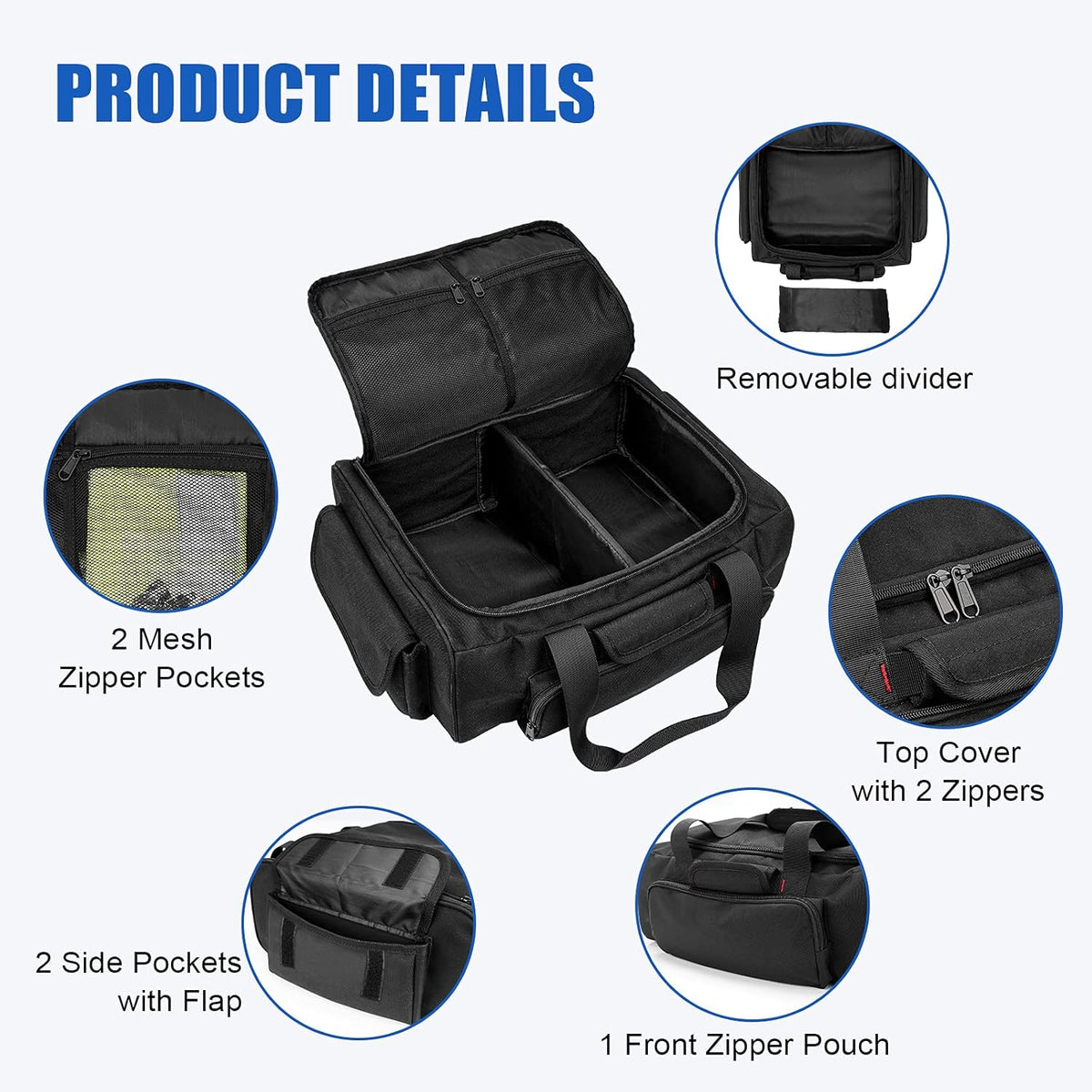 Under Seat Storage Bag with Refrigerated Bag Black F4577