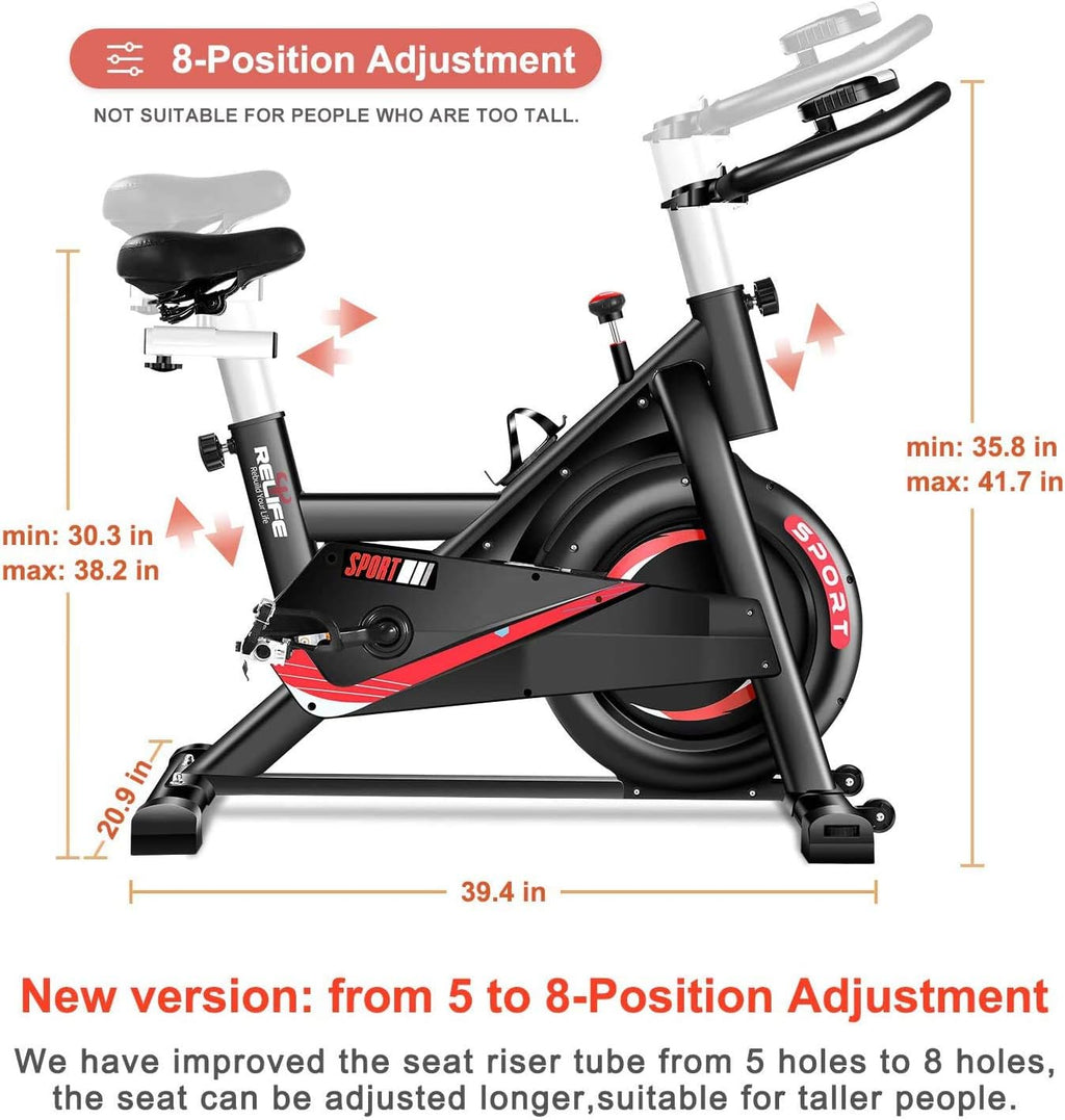 Exercise Bike Indoor Cycling Bike Stationary Flywheel Bicycle with Resistance H7295